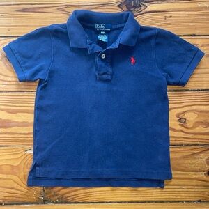 Boys Ralph Lauren navy short sleeve polo shirt size 24M